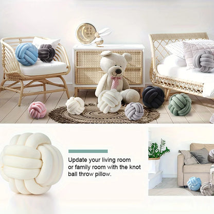1pc Art Deco Striped Knot Pillow