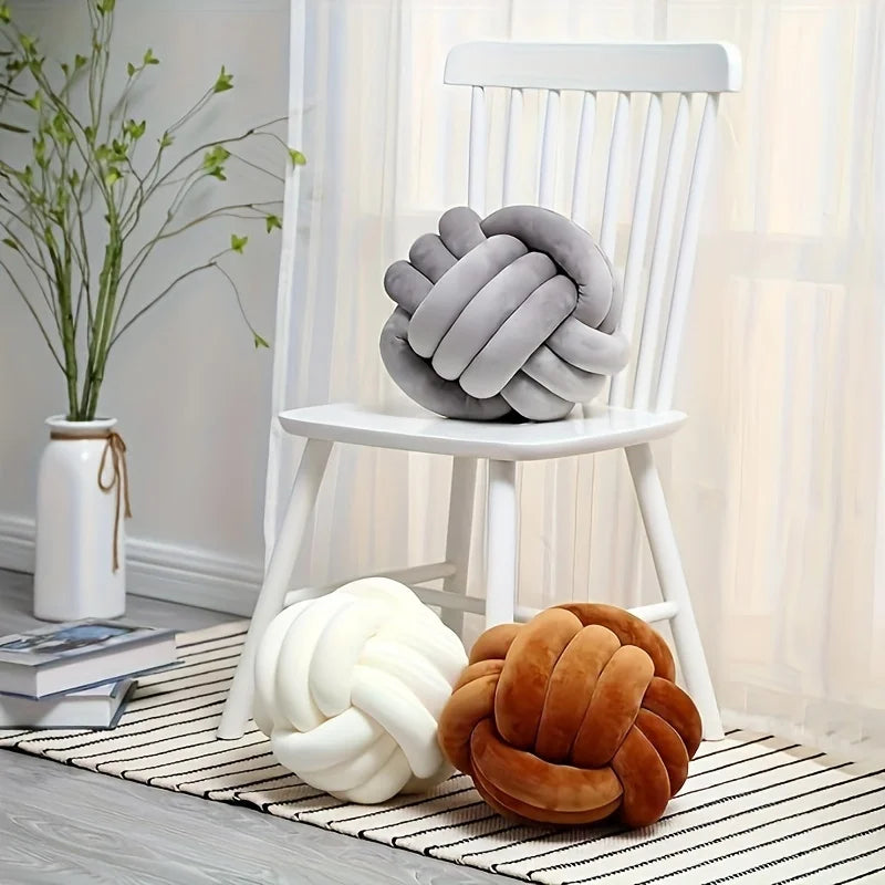 1pc Art Deco Striped Knot Pillow