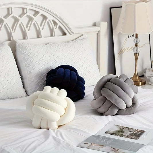 1pc Art Deco Striped Knot Pillow