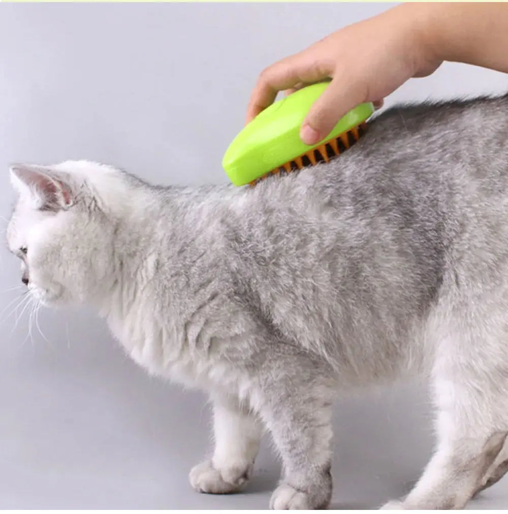 Cat Steam Brush Steam Brush for Massage & Pet Grooming 3 in 1 Electric Sprays, Massages, and Combs