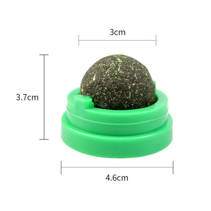 Catnip Wall Stick-on Balls Healthy & Natural Removes Hair Balls to Promote Digestion Cat Grass Snack