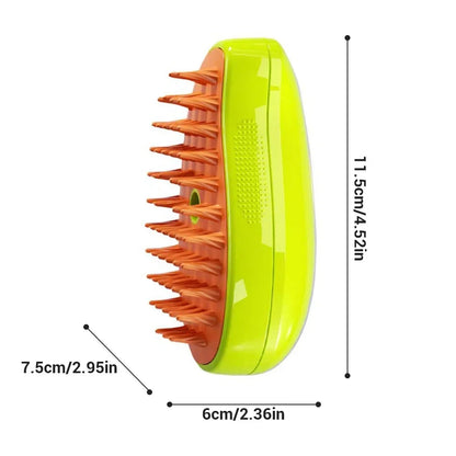 Cat Steam Brush Steam Brush for Massage & Pet Grooming 3 in 1 Electric Sprays, Massages, and Combs