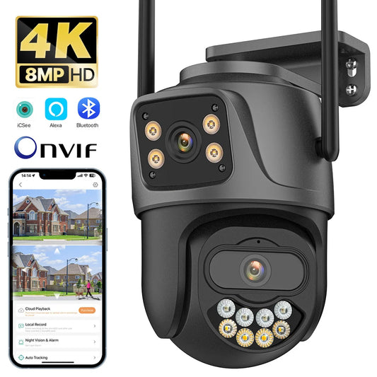 HomePlus Camera Dual Lens 4K 8MP HD Outdoor IP Camera