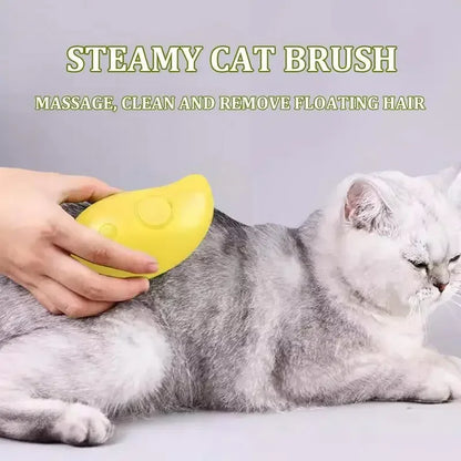 Cat Steam Brush Steam Brush for Massage & Pet Grooming 3 in 1 Electric Sprays, Massages, and Combs