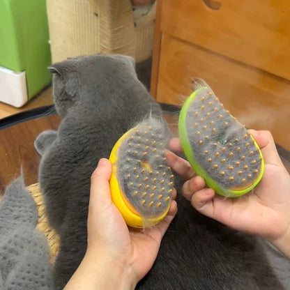 Cat Steam Brush Steam Brush for Massage & Pet Grooming 3 in 1 Electric Sprays, Massages, and Combs