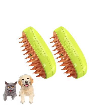 Cat Steam Brush Steam Brush for Massage & Pet Grooming 3 in 1 Electric Sprays, Massages, and Combs