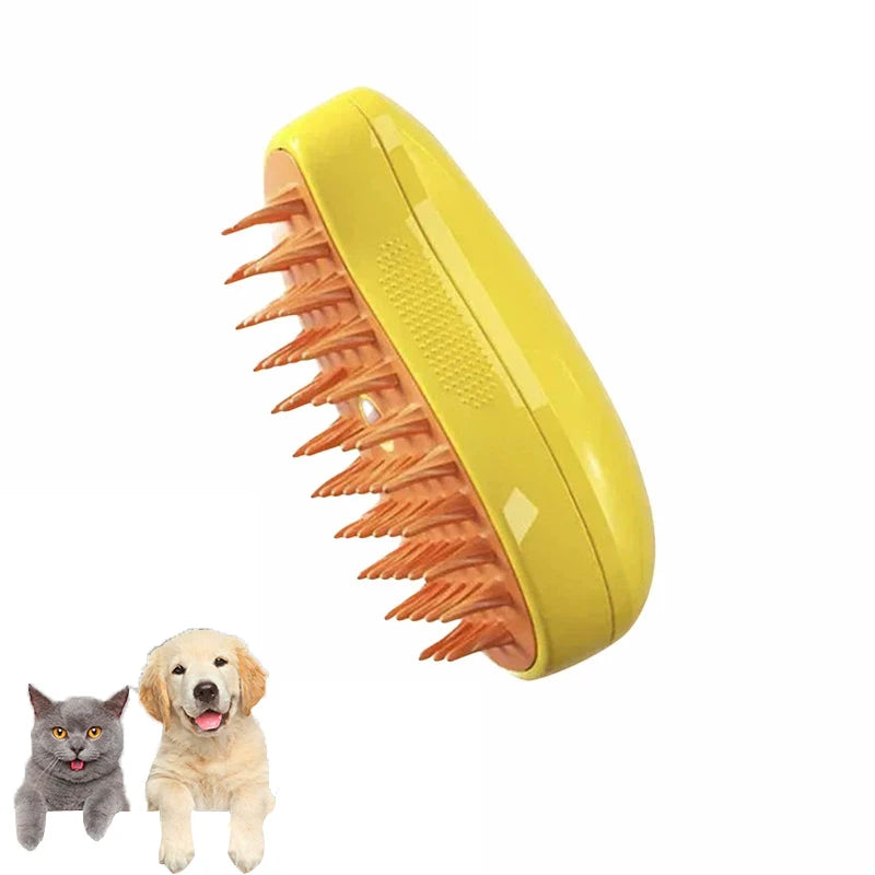 Cat Steam Brush Steam Brush for Massage & Pet Grooming 3 in 1 Electric Sprays, Massages, and Combs