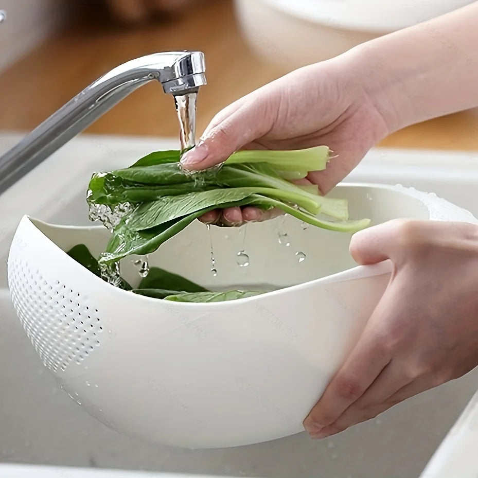 1 Piece Drainage Basket Rice Filter Fruit and Vegetable Drainage