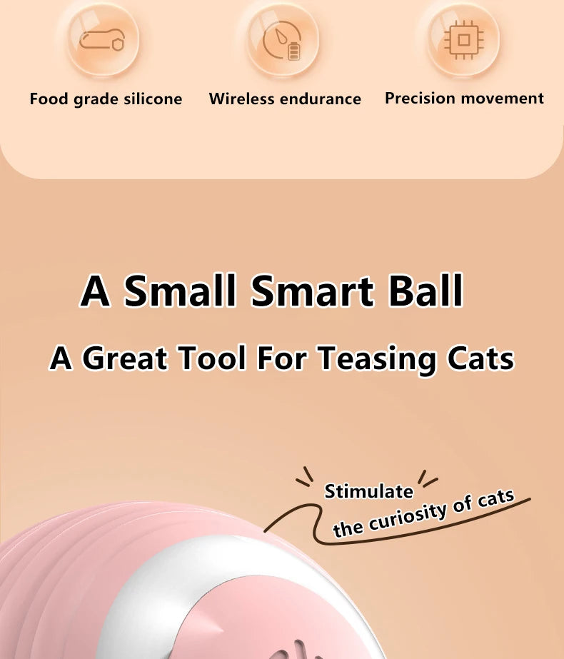 Interactive Cat Toy Indoor Automatic Rolling Ball