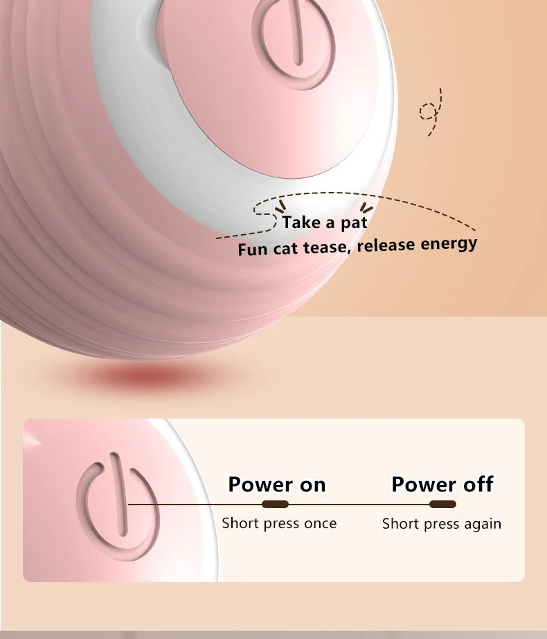 Interactive Cat Toy Indoor Automatic Rolling Ball