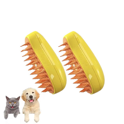 Cat Steam Brush Steam Brush for Massage & Pet Grooming 3 in 1 Electric Sprays, Massages, and Combs